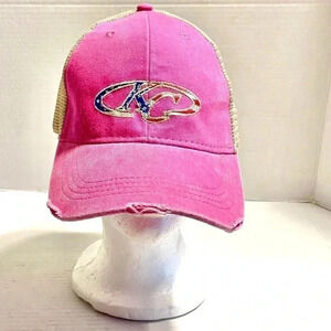 Piper Lou Cap Hat Womens Pink Mesh SnapBack Adjustable Comfortable KC